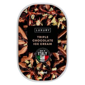 Iceland Luxury Triple Chocolate Ice Cream 900ml