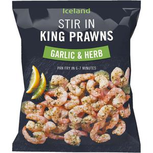 Iceland Stir In King Prawns Garlic and Herb 240g