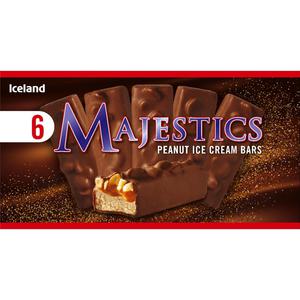 Iceland Majestics 6 Peanut Ice Cream Bars 258g