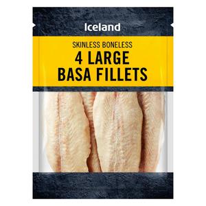 Iceland 4 Large Basa Fillets 520g