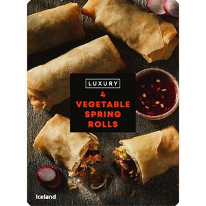 Iceland Luxury 4 Vegetable Spring Rolls 220g