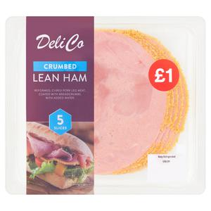 Deli Co Crumbed Lean Ham 5 Slices 90g