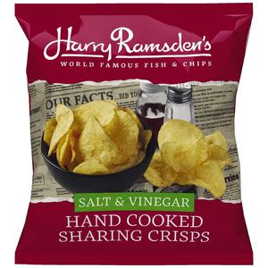 Harry Ramsden's Salt and Vinegar Hand Cooked Crisps 130g