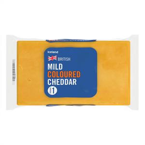 Iceland British Mild Coloured Cheddar 450g