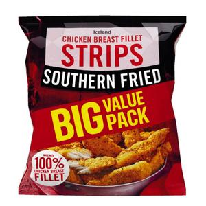 Iceland Southern Fried Chicken Breast Fillet Strips 850g