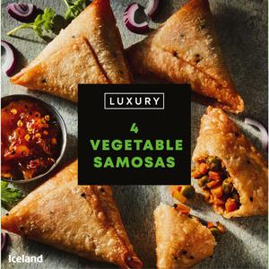 Iceland Luxury 4 Vegetable Samosas 220g