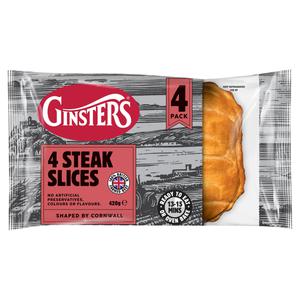 Iceland Ginsters 4 Pack Steak Slices 420g