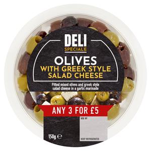 Deli Speciale Olives with Greek Style Salad Cheese 150g