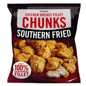 Iceland Southern Fried Chicken Breast Fillet Chunks 500g