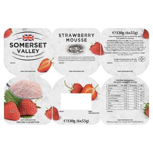 Somerset Valley Strawberry Mousse 6 x 55g (330g)