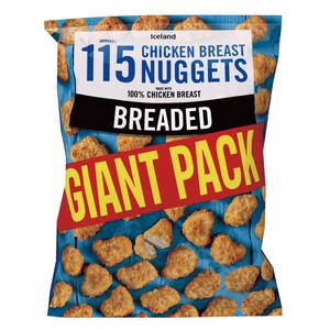 Iceland 115 (approx.) Breaded Chicken Breast Nuggets 1.61kg