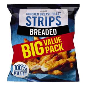 Iceland Breaded Chicken Breast Fillet Strips 850g