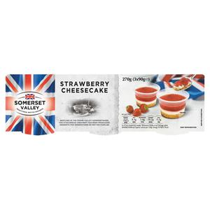 Somerset Valley Strawberry Cheesecake 3 x 90g (270g)