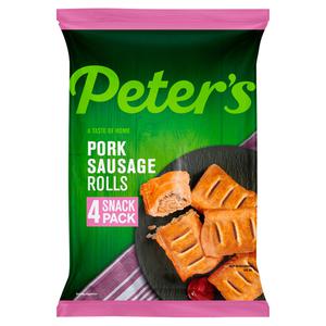 Peter's 4 Snack Pack Pork Sausage Rolls