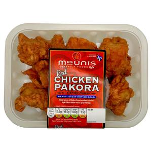 Mrs Unis Spicy Foods Red Chicken Pakora 200g