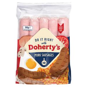 Dohertys 10 Pork Sausages 380g