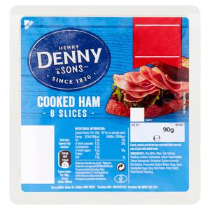 Henry Denny & Sons 8 Cooked Ham Slices 90g