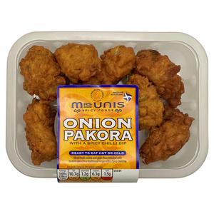 Mrs Unis Spicy Foods Onion Pakora with a Spicy Chilli Dip 200g