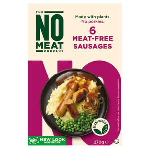 THE NO MEAT COMPANY 6 Meat-Free Sausages 270g