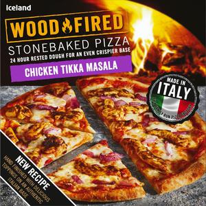 Iceland Woodfired Stonebaked Chicken Tikka Masala Pizza 343g