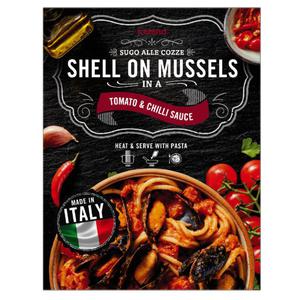 Iceland Shell on Mussels in Tomato and Chilli Sauce 400g