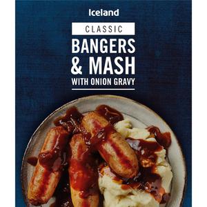 Iceland Classic Bangers & Mash with Onion Gravy 400g