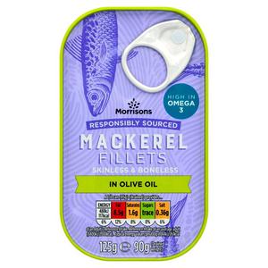 Morrisons Mackerel Fillets In Olive Oil (125g)