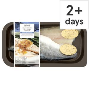 Tesco 2 Lemon & Pepper Sea Bass Fillets 200G