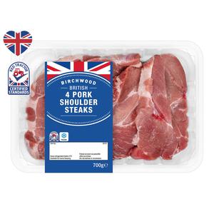 Birchwood British 4 Pork Shoulder Steaks