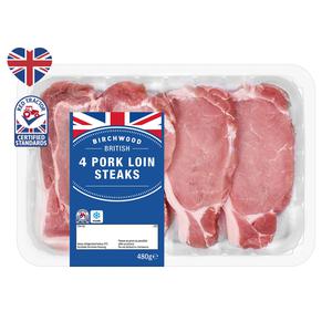 Birchwood British 4 Pork Loin Steaks