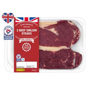 Birchwood British 2 Beef Sirloin Steaks