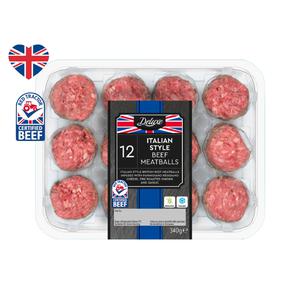 Deluxe 12 Italian Style British Beef Meatballs