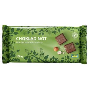 IKEA CHOKLAD NOT Milk chocolate tablet with hazelnuts