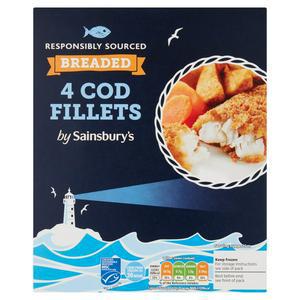 Sainsbury's Breaded Cod x4 500g