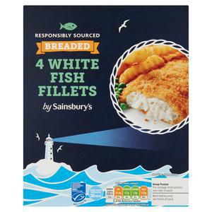 Sainsbury's Breaded Pollock Fillets x4 500g