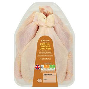 Sainsbury's British Fresh Medium Whole Chicken 1.6kg