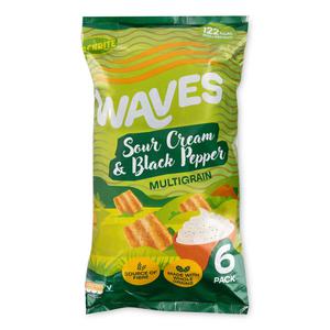 Snackrite Sour Cream & Black Pepper Multigrain Waves