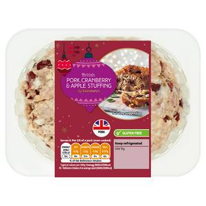 Sainsbury's British Pork Cranberry & Apple Stuffing Log, Butchers Choice 360g