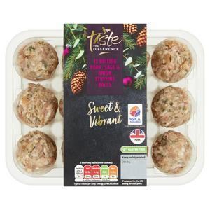 Sainsbury's British Pork Sage & Onion Stuffing Balls, Taste the Difference x12 360g