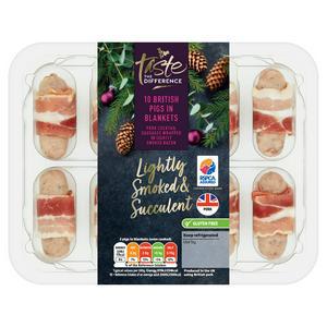 Sainsbury's British Pork Sausage & Bacon Wraps Pigs in Blankets, Taste the Difference x10 210g