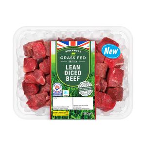 Birchwood Grass Fed Lean Diced British Beef