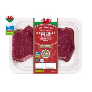 Birchwood 2 Welsh Beef Fillet Steaks