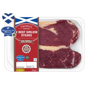 Strathvale Scotch 2 Beef Sirloin Steaks