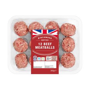 Birchwood 12 British Beef Meatballs