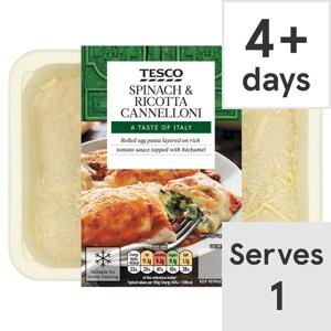 Tesco Spinach & Ricotta Cannelloni 450G