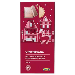 IKEA VINTERSAGA Milk chocolate tablet with gingerbread crumbs