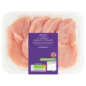 Sainsbury's British Turkey Breast Steaks x4 460g