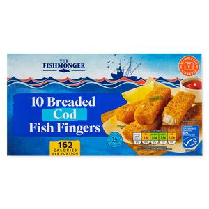 The Fishmonger Breaded Cod Fish Fingers 300g