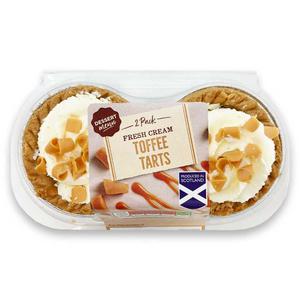 Dessert Menu Fresh Cream Toffee Tarts 2 Pack