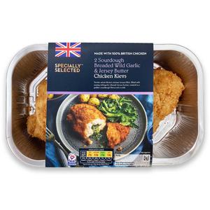 Specially Selected Sourdough Breaded Wild Garlic & Jersey Butter Chicken Kievs 375g